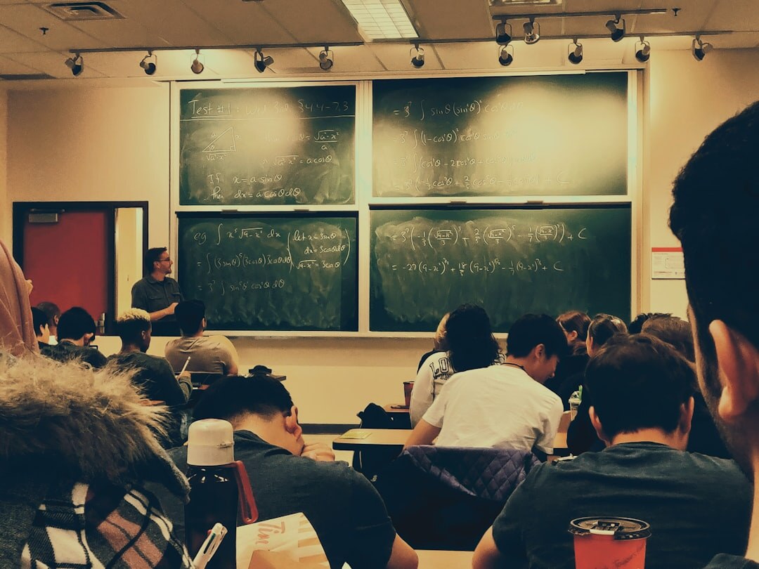 Students learning in modern classroom